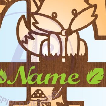 Intra απο ξύλο plywood 3mm-4mm πάχος -  αποκοπής μονογράμματος Fox Letter T  Δίασταση 30x20 cm INTRAFABR-69924008 - Image 3