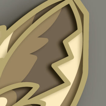 Intra απο ξύλο plywood 3mm-4mm πάχος - Fox Multilayer 3D /Fox 3D Mandala/Las Δίασταση 30x30 cm INTRAFABR-69972829 - Image 8