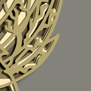 Intra απο ξύλο plywood 3mm-4mm πάχος - Fox Multilayer /Fox 3D Mandala/Laser Δίασταση 30x30 cm INTRAFABR-67710331 - Image 5