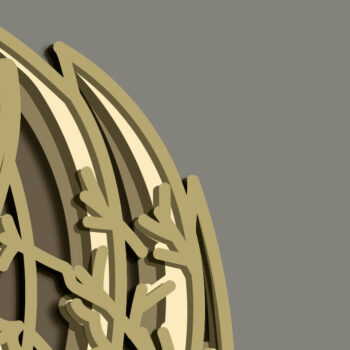 Intra απο ξύλο plywood 3mm-4mm πάχος - Fox Multilayer /Fox 3D Mandala/Laser Δίασταση 30x30 cm INTRAFABR-67710331 - Image 8