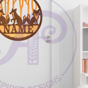 Intra απο ξύλο plywood 3mm-4mm πάχος - Πινακίδα ονόματος Fox Two Layer  Laser Cut Δίασταση 30x20 cm INTRAFABR-90764823 - Image 5