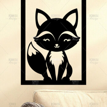 Intra απο ξύλο plywood 3mm-4mm πάχος - Fox Wall Art για Νηπιαγωγείο Deco Δίασταση 40x50 cm INTRAFABR-123563697 - Image 1