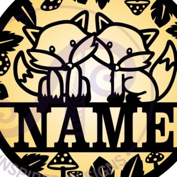 Intra απο ξύλο plywood 3mm-4mm πάχος - Foxes Name Cut File Δίασταση 30x20 cm INTRAFABR-69907873 - Image 3