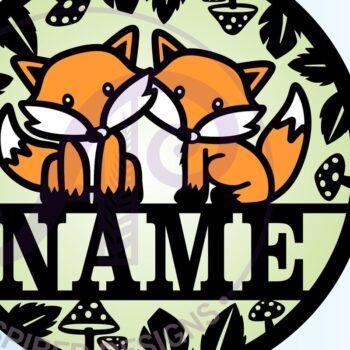 Intra απο ξύλο plywood 3mm-4mm πάχος - Foxes Name Cut File Δίασταση 30x20 cm INTRAFABR-69907873 - Image 4