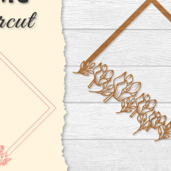 Intra απο ξύλο plywood 3mm-4mm πάχος - Κορνίζα Flower cut Laser Δίασταση 20x25 cm INTRAFABR-122655675 - Image 1