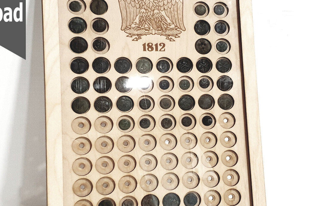 Intra απο ξύλο plywood 3mm-4mm πάχος - Κορνίζα για κουμπί, Συλλογές νομισμάτων Δίασταση 20x25 cm INTRAFABR-84196846