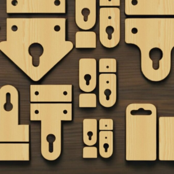 Intra απο ξύλο plywood 3mm-4mm πάχος - Γάντζοι κρεμάστρας κορνίζας - DIY Craft 077 Δίασταση 20x25 cm INTRAFABR-117798299 - Image 1