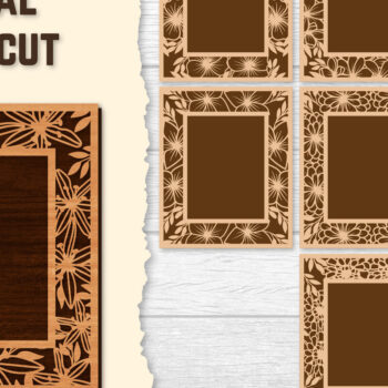 Intra απο ξύλο plywood 3mm-4mm πάχος - Πακέτα φωτογραφιών Floral Lasercut BNDLES Δίασταση 20x20 cm INTRAFABR-123558760 - Image 1