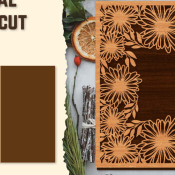 Intra απο ξύλο plywood 3mm-4mm πάχος - Πακέτα φωτογραφιών Floral Lasercut BNDLES Δίασταση 20x20 cm INTRAFABR-123554867 - Image 4