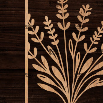 Intra απο ξύλο plywood 3mm-4mm πάχος - Κορνίζα με λουλούδια Δίασταση 20x25 cm INTRAFABR-118478332 - Image 1