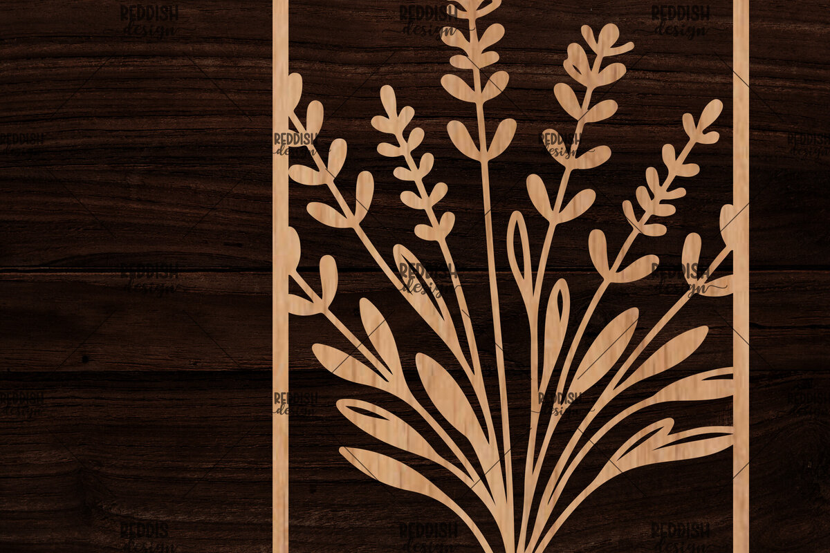 Intra απο ξύλο plywood 3mm-4mm πάχος - Κορνίζα με λουλούδια  Δίασταση 20x25 cm INTRAFABR-118478332