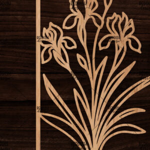 Intra απο ξύλο plywood 3mm-4mm πάχος - Κορνίζα με λουλούδια  Δίασταση 20x25 cm INTRAFABR-118478351