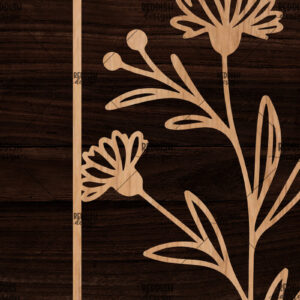 Intra απο ξύλο plywood 3mm-4mm πάχος - Κορνίζα με λουλούδια  Δίασταση 20x25 cm INTRAFABR-118478395