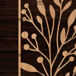 Intra απο ξύλο plywood 3mm-4mm πάχος - Κορνίζα με λουλούδια  Δίασταση 20x25 cm INTRAFABR-118478408