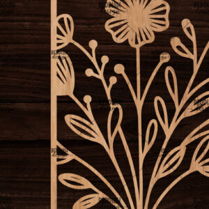 Intra απο ξύλο plywood 3mm-4mm πάχος - Κορνίζα με λουλούδια  Δίασταση 20x25 cm INTRAFABR-118478446