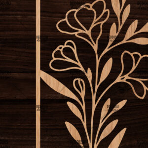 Intra απο ξύλο plywood 3mm-4mm πάχος - Κορνίζα με λουλούδια  Δίασταση 20x25 cm INTRAFABR-118478463