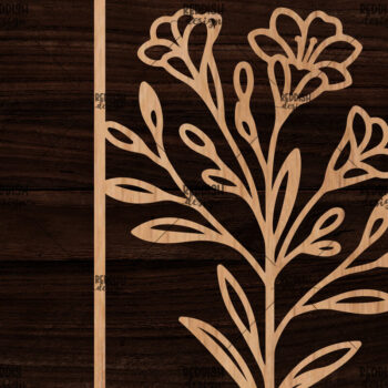 Intra απο ξύλο plywood 3mm-4mm πάχος - Κορνίζα με λουλούδια  Δίασταση 20x25 cm INTRAFABR-118478516 - Image 1