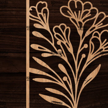 Intra απο ξύλο plywood 3mm-4mm πάχος - Κορνίζα με λουλούδια  Δίασταση 20x25 cm INTRAFABR-118478540 - Image 1