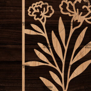 Intra απο ξύλο plywood 3mm-4mm πάχος - Κορνίζα με λουλούδια  Δίασταση 20x25 cm INTRAFABR-118478584