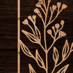 Intra απο ξύλο plywood 3mm-4mm πάχος - Κορνίζα με λουλούδια  Δίασταση 20x25 cm INTRAFABR-118478652