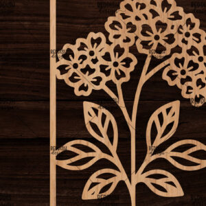 Intra απο ξύλο plywood 3mm-4mm πάχος - Κορνίζα με λουλούδια  Δίασταση 20x25 cm INTRAFABR-118477663