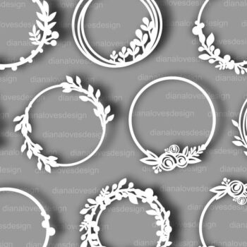 Intra απο ξύλο plywood 3mm-4mm πάχος - Κορνίζες  Bundle, Leaf Frame  Wreath Δίασταση 20x25 cm INTRAFABR-30392650 - Image 2