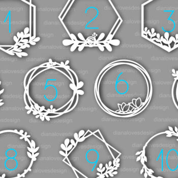 Intra απο ξύλο plywood 3mm-4mm πάχος - Κορνίζες  Bundle, Leaf Frame  Wreath Δίασταση 20x25 cm INTRAFABR-30392846 - Image 3