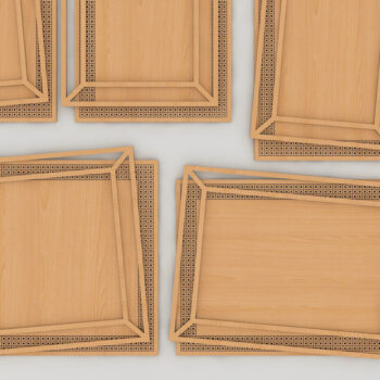 Intra απο ξύλο plywood 3mm-4mm πάχος - Πακέτα  Cane Sign Backer Bundle 239 Δίασταση 30x20 cm INTRAFABR-53997066 - Image 2