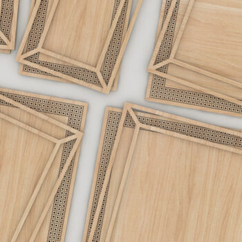 Intra απο ξύλο plywood 3mm-4mm πάχος - Κορνίζες με μοτίβο από ζαχαροκάλαμο ρατάν 238 Δίασταση 30x20 cm INTRAFABR-53997183 - Image 1