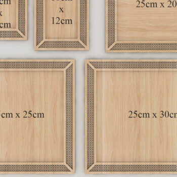 Intra απο ξύλο plywood 3mm-4mm πάχος - Κορνίζες με μοτίβο από ζαχαροκάλαμο ρατάν 238 Δίασταση 30x20 cm INTRAFABR-53997183 - Image 2
