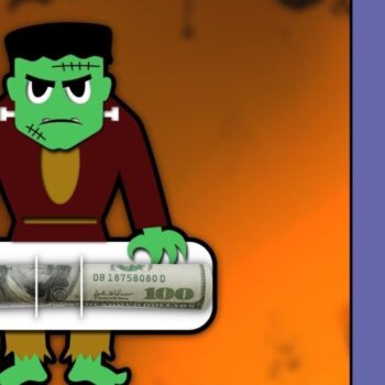 Intra απο ξύλο plywood 3mm-4mm πάχος - Frankenstein Money Holder Card Δίασταση 30x20 cm INTRAFABR-36513676 - Image 1