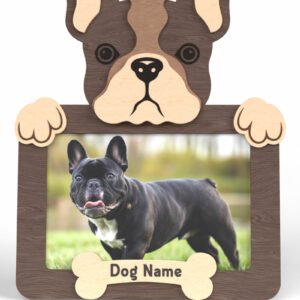 Intra απο ξύλο plywood 3mm-4mm πάχος - Κορνίζα φωτογραφιών για γαλλικό σκύλο μπουλντόγκ Δίασταση 20x25 cm INTRAFABR-117566499