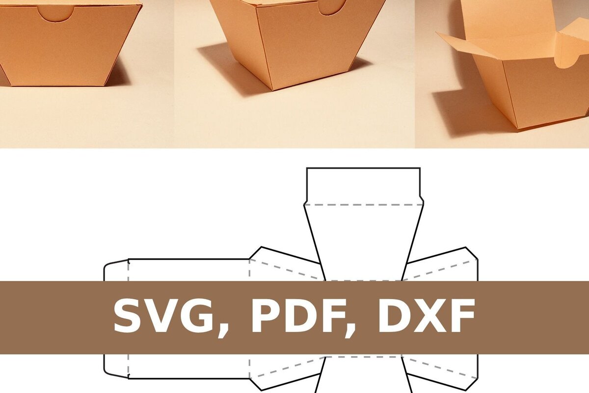 Intra απο ξύλο plywood 3mm-4mm πάχος - Κουτί τηγανιτές πατάτες Δίασταση 20x20 cm INTRAFABR-33766323