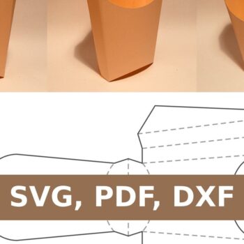 Intra απο ξύλο plywood 3mm-4mm πάχος - Κουτί τηγανιτές πατάτες Δίασταση 20x20 cm INTRAFABR-33766202 - Image 1