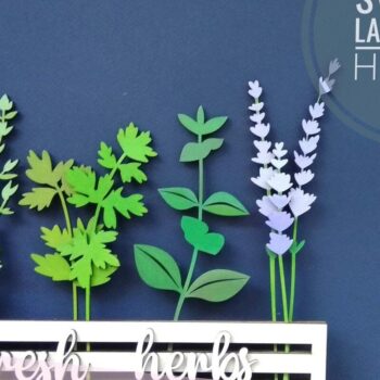 Intra απο ξύλο plywood 3mm-4mm πάχος -  κοπής με λέιζερ Fresh Herbs  Δίασταση 24x31 cm INTRAFABR-33914837 - Image 1