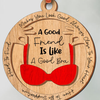 Intra απο ξύλο plywood 3mm-4mm πάχος - Friend Like a Bra Στολίδι Δίασταση 12x20 cm INTRAFABR-81243726 - Image 1