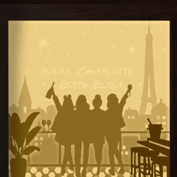 Intra απο ξύλο plywood 3mm-4mm πάχος - Φίλοι Δίασταση 20x20 cm INTRAFABR-26108141 - Image 3