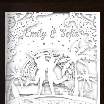 Intra απο ξύλο plywood 3mm-4mm πάχος - Friends Beach Δίασταση 20x20 cm INTRAFABR-26108174 - Image 2