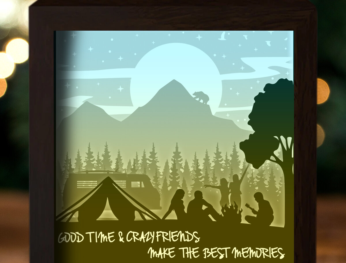 Intra απο ξύλο plywood 3mm-4mm πάχος - Φίλοι Κάμπινγκ Δίασταση 20x20 cm INTRAFABR-26108160