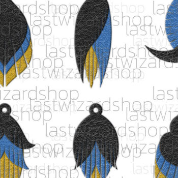 Intra απο ξύλο plywood 3mm-4mm πάχος - Σκουλαρίκια Desert Stacked Fringe  Δίασταση 3x3 cm INTRAFABR-24964171 - Image 1