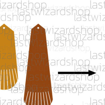 Intra απο ξύλο plywood 3mm-4mm πάχος - Σκουλαρίκια ερήμου με κρόσσια , Boho Δίασταση 3x3 cm INTRAFABR-24964090 - Image 2