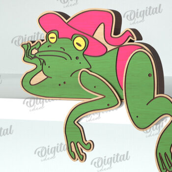 Intra απο ξύλο plywood 3mm-4mm πάχος - Frog Funny Decor . Χαριτωμένο ζώο Δίασταση 30x20 cm INTRAFABR-117113079 - Image 1
