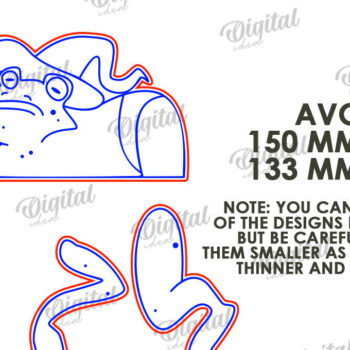 Intra απο ξύλο plywood 3mm-4mm πάχος - Frog Funny Decor . Χαριτωμένο ζώο Δίασταση 30x20 cm INTRAFABR-117113079 - Image 2