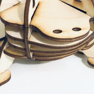 Intra απο ξύλο plywood 3mm-4mm πάχος - Γλυπτό υ κοπής με λέιζερ FROG Glowforge Δίασταση 5x10 cm INTRAFABR-32499487