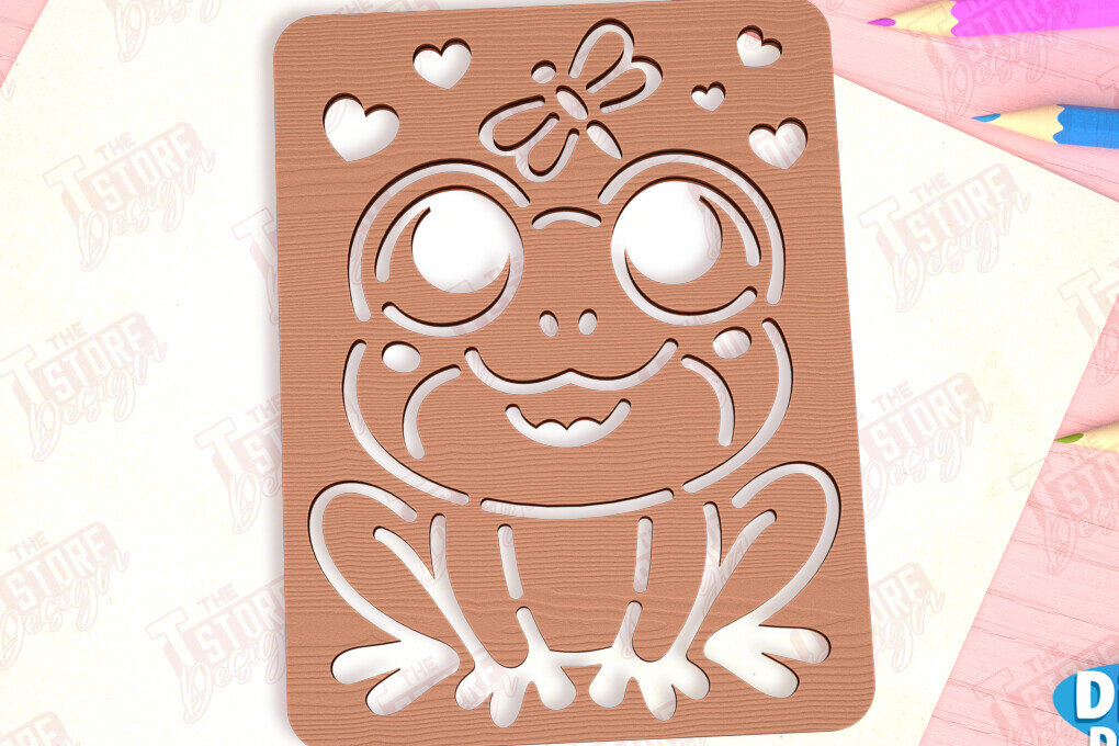 Intra απο ξύλο plywood 3mm-4mm πάχος - Frog Tracing Board | Πρότυπο σχεδίασης Δίασταση 20x20 cm INTRAFABR-98121459