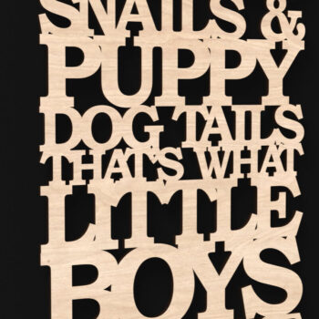 Intra απο ξύλο plywood 3mm-4mm πάχος - Βάτραχοι, σαλιγκάρια και ουρές κουταβιών σημάδι Δίασταση 4x4 cm INTRAFABR-105135566 - Image 2