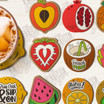 Intra απο ξύλο plywood 3mm-4mm πάχος - Πακέτο κοπής λέιζερ σουβέρ φρούτων | CNC Δίασταση 30x20 cm INTRAFABR-123354915 - Image 1