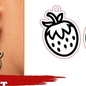 Intra απο ξύλο plywood 3mm-4mm πάχος - Πακέτο με σκουλαρίκια φρούτων |  Δίασταση 3x3 cm INTRAFABR-96214948 - Image 4