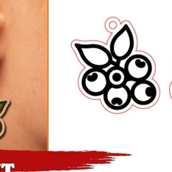 Intra απο ξύλο plywood 3mm-4mm πάχος - Πακέτο με σκουλαρίκια φρούτων |  Δίασταση 3x3 cm INTRAFABR-96214948 - Image 6