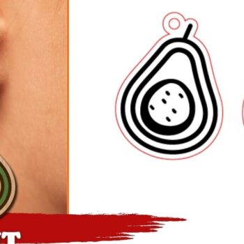 Intra απο ξύλο plywood 3mm-4mm πάχος - Πακέτο με σκουλαρίκια φρούτων |  Δίασταση 3x3 cm INTRAFABR-96214948 - Image 12